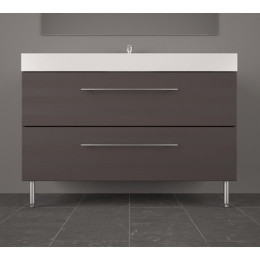 Умывальник с тумбой Fancy Marble Barbados 120 см подвесной или напольный цвет венге