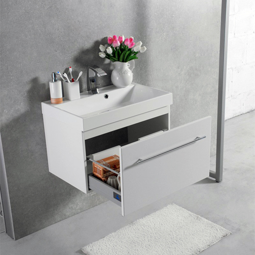 Умывальник с тумбой Fancy Marble Corsica 70 см подвесной белого цвета