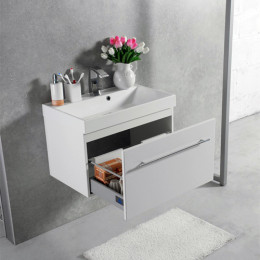Умывальник с тумбой Fancy Marble Corsica 70 см подвесной белого цвета