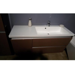 Умывальник с тумбой Fancy Marble Cyprus подвесной или напольный 125 см цвет венге