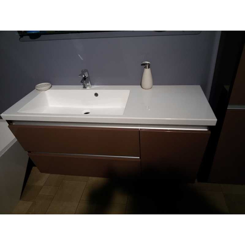 Умывальник с тумбой Fancy Marble Cyprus подвесной или напольный 125 см цвет венге
