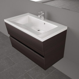 Умивальник з тумбою Fancy Marble Cyprus, підвісний, 85 см, колір венге