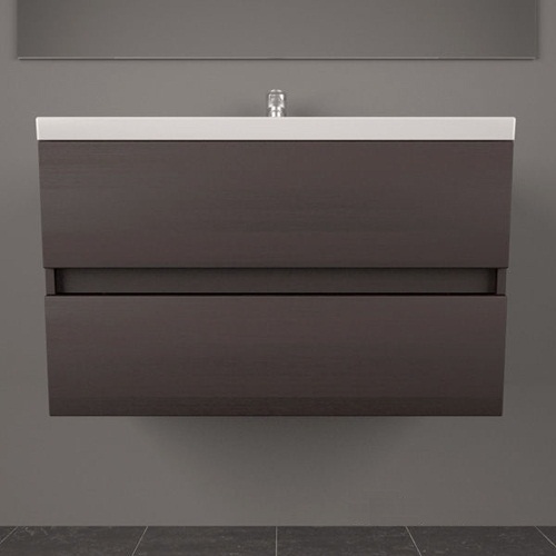Умивальник з тумбою Fancy Marble Cyprus, підвісний, 85 см, колір венге
