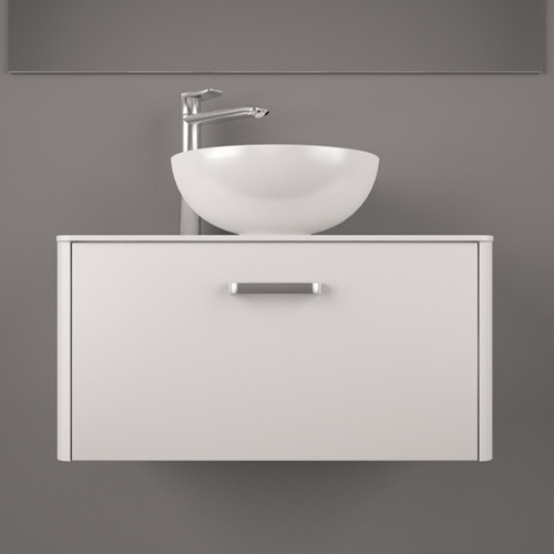 Умивальник з тумбою Fancy Marble Fiji-M 90 см, підвісний, білого кольору