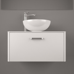 Умивальник з тумбою Fancy Marble Fiji-M 90 см, підвісний, білого кольору