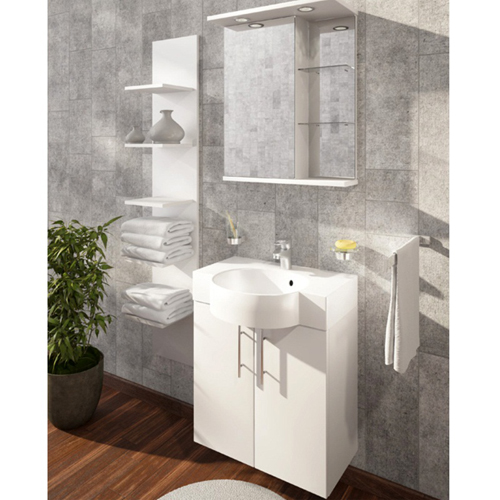 Мебель для ванной Fancy Marble Ibiza 60 см комплект подвесной или напольный белого цвета