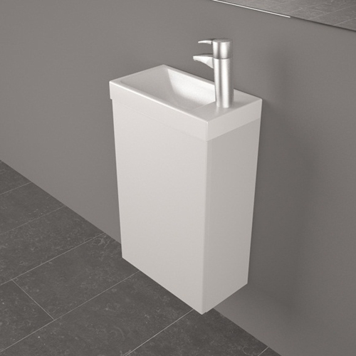 Умивальник з тумбою Fancy Marble Java 40 см, підвісний, білого кольору