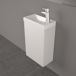 Умивальник з тумбою Fancy Marble Java 40 см, підвісний, білого кольору