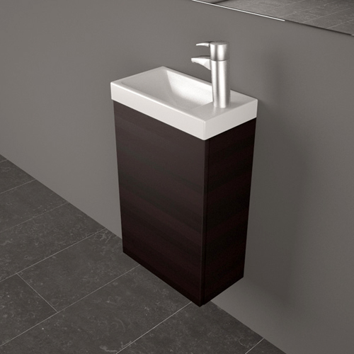 Умивальник з тумбою Fancy Marble Java 40 см, підвісний, колір венге