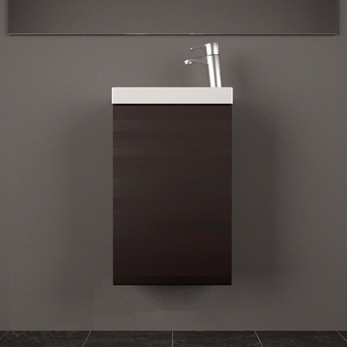 Умивальник з тумбою Fancy Marble Java 40 см, підвісний, колір венге