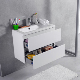 Умывальник с тумбой Fancy Marble Rodos 70 см подвесной белого цвета