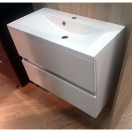 Умывальник с тумбой Fancy Marble Rodos 70 см подвесной белого цвета