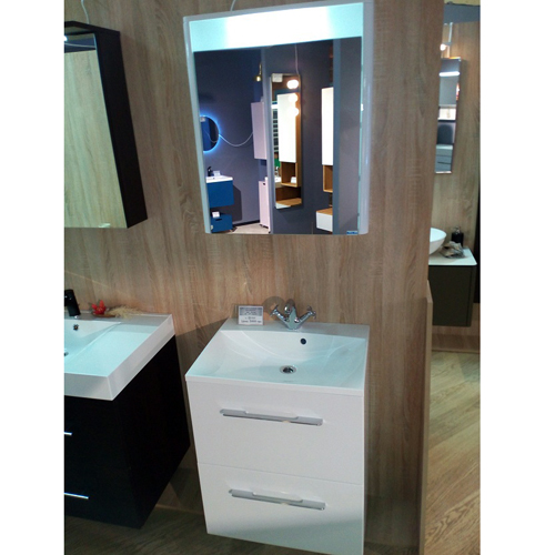 Мебель для ванной Fancy Marble Santorini 60 см комплект подвесной или напольный белого цвета