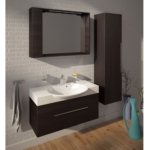 Мебель для ванной Fancy Marble Sumatra 100 см комплект подвесной цвет венге
