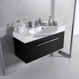 Умивальник з тумбою Fancy Marble Sumatra, підвісний, 100 см, колір венге