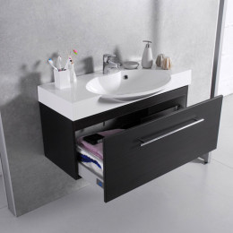 Умивальник з тумбою Fancy Marble Sumatra, підвісний, 100 см, колір венге
