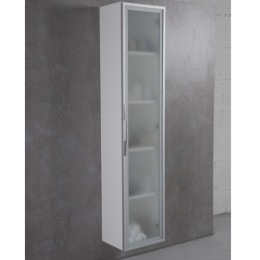 Шафа для ванної кімнати Fancy Marble SCG, біла, 38 см, підвісна або підлогова, біла