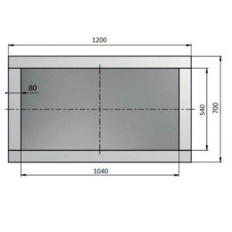 Зеркало Fancy Marble M-1 в ванную 120 см без подсветки белое