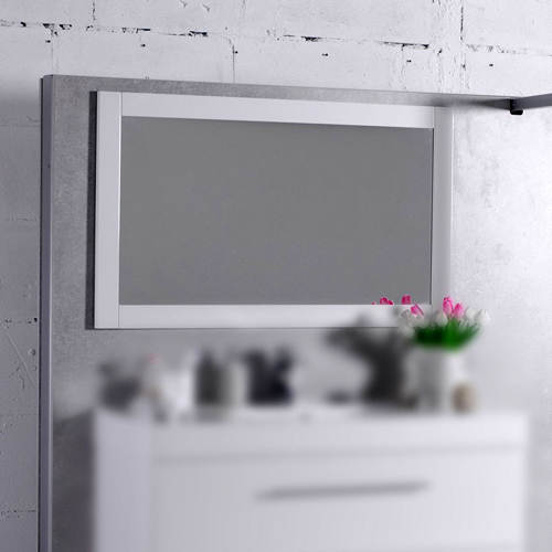 Зеркало Fancy Marble M-1 в ванную 120 см без подсветки белое