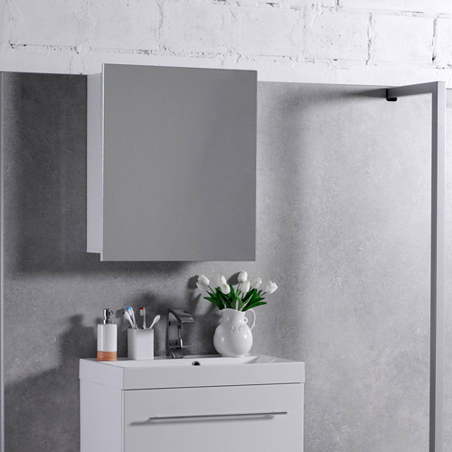 Дзеркало Fancy Marble MC-700 для ванної кімнати (дзеркальна шафка) 60 см без підсвічування, біле