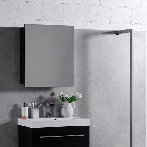 Зеркало Fancy Marble MC-700 в ванную (шкафчик зеркальный) 60 см без подсветки венге