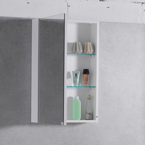 Дзеркало Fancy Marble MC-450 для ванної кімнати (дзеркальна шафка) 45 см без підсвічування, біле