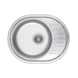 Кухонна мийка Fabiano F5745S Satin із нержавіючої сталі, врізна, поверхня сатинова