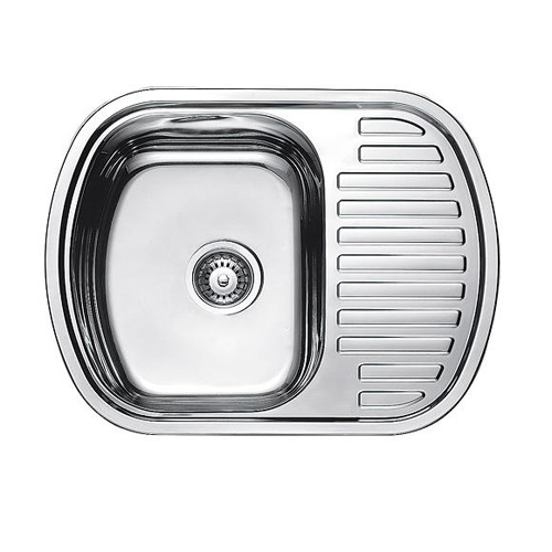Кухонна мийка Fabiano F6349D Decor з нержавіючої сталі, врізна, поверхня з мікродекором