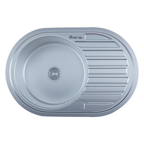 Мойка для кухни Imperial 7750 Decor из нержавейки врезная поверхность декор