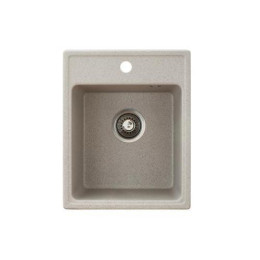 Мийка Metalac Quadro 40 для кухні з каменю (керамограніт X-Granit), врізна, бежева