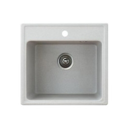 Мийка Metalac Quadro 60 для кухні з каменю (керамограніт X-Granit), врізна, сіра