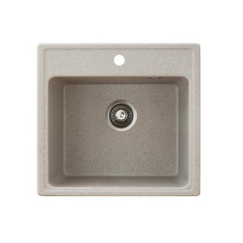 Мойка Metalac Quadro 60 для кухни из камня (керамогранит X-Granit) врезная бежевая
