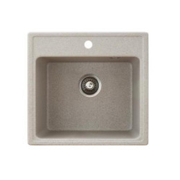 Мойка Metalac Quadro 60 для кухни из камня (керамогранит X-Granit) врезная бежевая