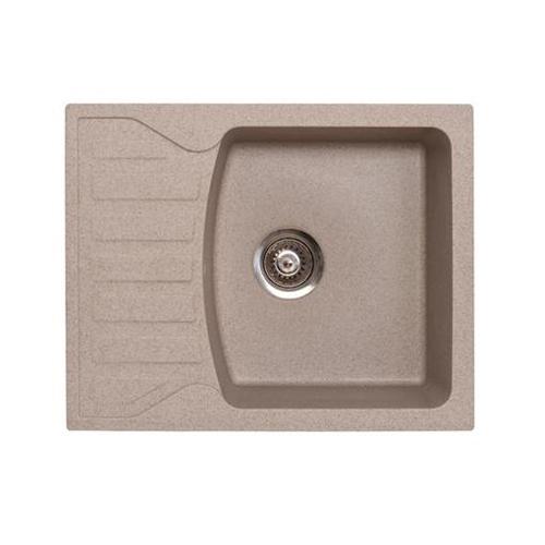 Мийка Metalac Quadro M для кухні з каменю (керамограніт X-Granit), врізна, бежева