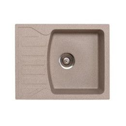Мийка Metalac Quadro M для кухні з каменю (керамограніт X-Granit), врізна, бежева