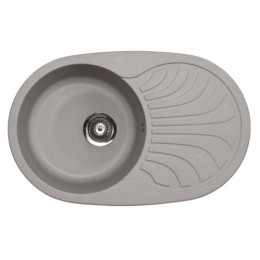 Мийка Metalac Venera Plus для кухні з каменю (керамограніт X-Granit), врізна, сіра