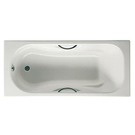 Ванна чугунная Roca Malibu 170x75 см прямоугольная с ручками и ножками белая