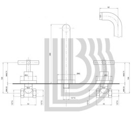 Смеситель для умывальника Bianchi Amelix монтируемый на стену хромированный