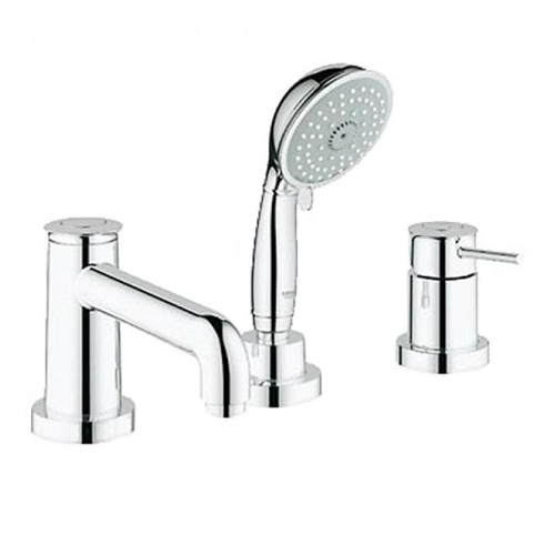 Змішувач для ванни Grohe BauClassic, врізний, на борт ванни, на 3 отвори, хромований