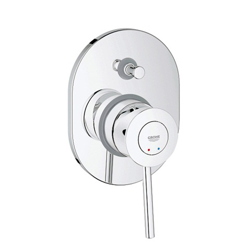 Смеситель для ванны Grohe BauClassic скрытого монтажа двухрежимный хромированный (готовый комплект)