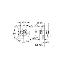 Смеситель для душа Grohe BauClassic скрытого монтажа однорежимный хромированный (готовый комплект)