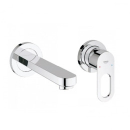 Смеситель для умывальника Grohe BauLoop монтируемый на стену хромированный (готовый комплект)