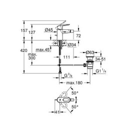 Смеситель для биде Grohe BauLoop хромированный