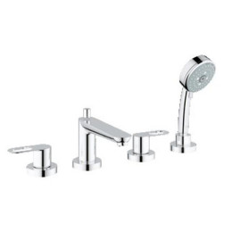 Змішувач для ванни Grohe BauLoop, врізний, на борт ванни, на 4 отвори, хромований