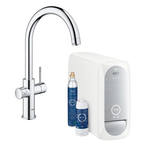 Смеситель для кухни Grohe Blue Home с подключением питьевой воды и фильтром GROHE Blue
