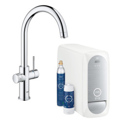 Смеситель для кухни Grohe Blue Home с подключением питьевой воды и фильтром GROHE Blue