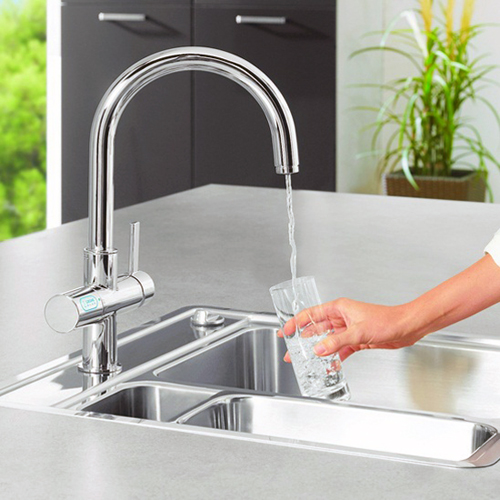 Смеситель для кухни Grohe Blue Home с подключением питьевой воды и фильтром GROHE Blue