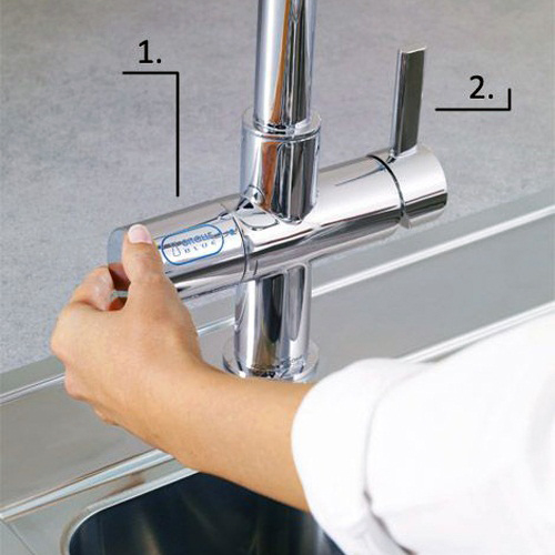 Смеситель для кухни Grohe Blue Home с подключением питьевой воды и фильтром GROHE Blue