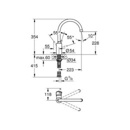 Смеситель для кухни Grohe Concetto хромированный