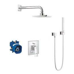 Комплект Grohe Eurocube (23409000) для душа, смеситель скрытого монтажа с тропическим и ручным душем хром